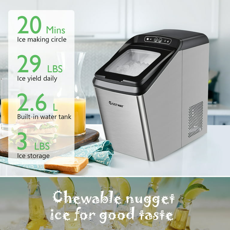 Nugget Ice Maker Countertop, 55 Lbs/Day, Chewable Ice Maker, Rapid Ice  Release i