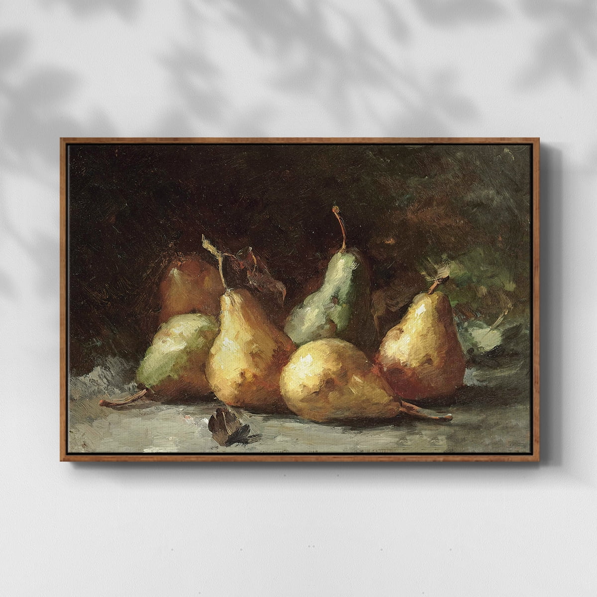 Vintage Botanical Print-LXVII By Wexford Home Framed in Walnut Wood Gallery Wrapped Canvas 27 in. x 41 in.