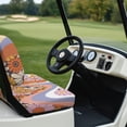 thumbnail image 6 of Pzuqiu 2 Piece Golf Cart Seat Covers Set Easy to Install Washable, Compatible with Golf Carts Golf Car Seat Golf Cart Seat Cushion(Cartoon Coloured Daisies), 6 of 9