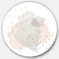 thumbnail image 1 of Designart 'Watercolor Minimal Blush III' Geometric Metal Circle Wall Art, 1 of 3