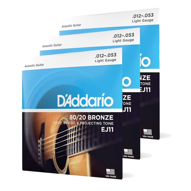 Cuerdas para guitarra acústica D'Addario EJ11-3D 80/20 Bronze