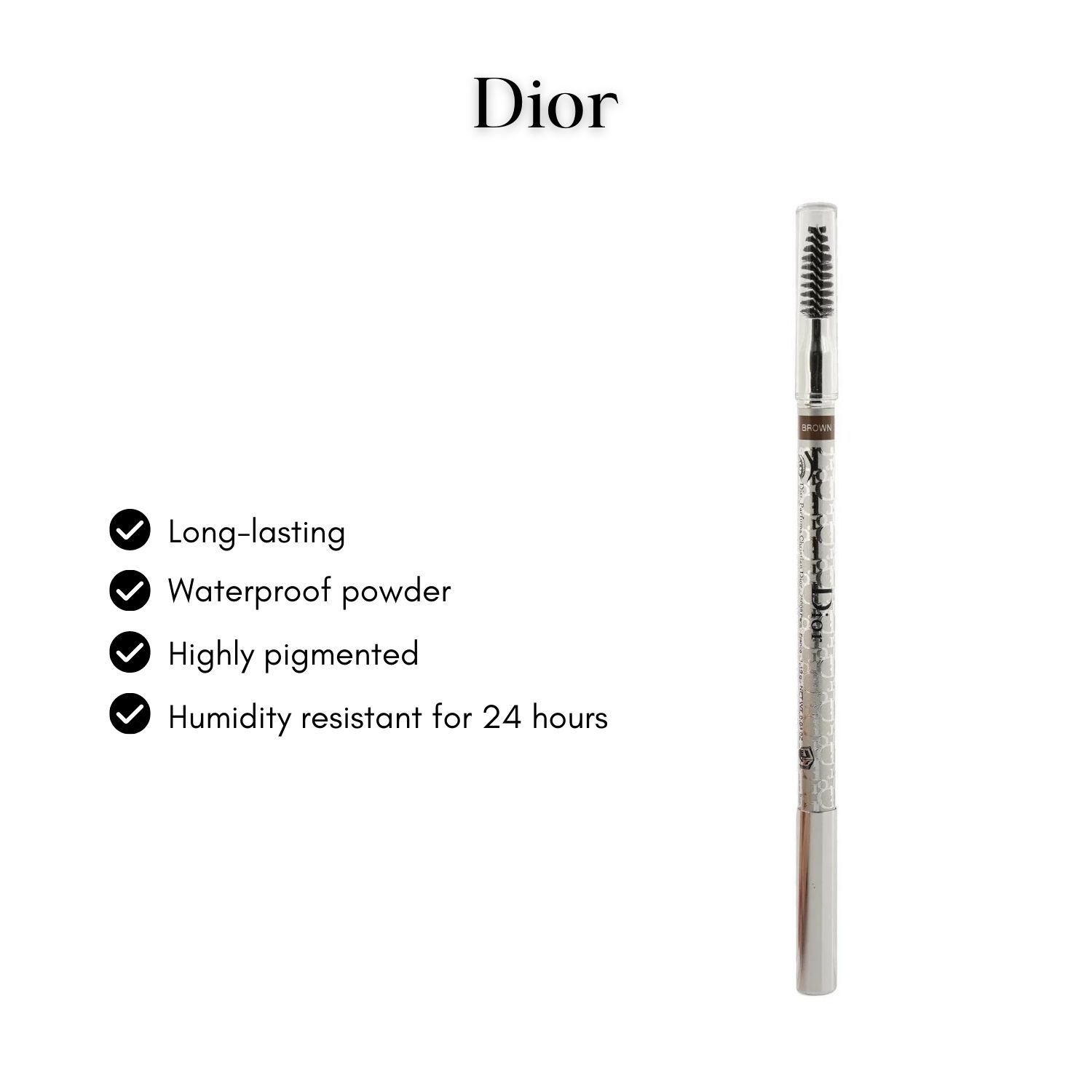 Diorshow Waterproof Crayon Sourcils Poudre - # 03 Brown - 1.19g/0.04oz - image 3 of 5