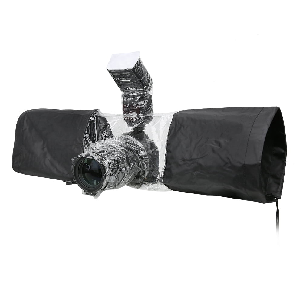M Buder Black Universal DSLR Camera Waterproof Rain Cover Case Photography Accessories, Protective Rain Sleeve for Cameras, Adjustable Drawstring Fastener, 11.8 inches / 30 cm Length, Portable Design
