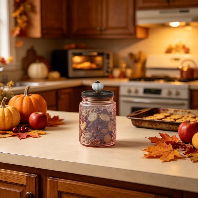 Vintage Glass Storage Jar With Sealed Lid, Food Grade Glass Container ...