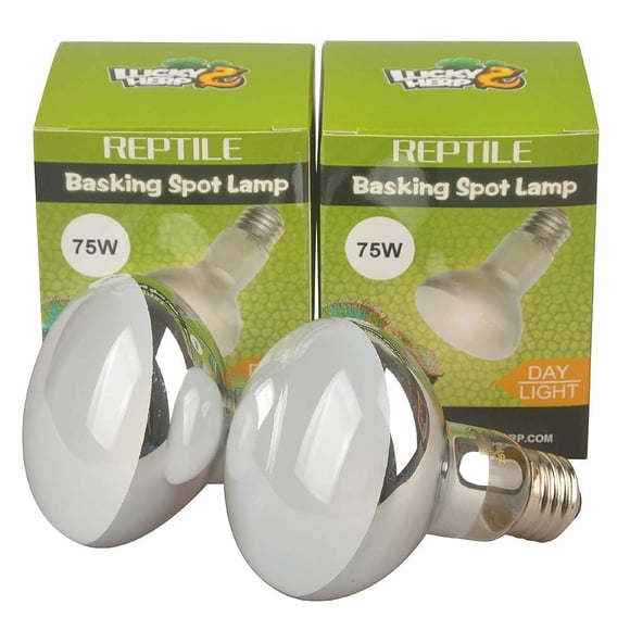 Reptile Basking Spot Lamp,Daylight Heat Bulb,2-Pack (watts, 75)