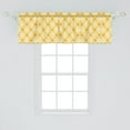 thumbnail image 2 of Ambesonne Quatrefoil Window Valance, Trellis in Yellow, 54" X 18", Marigold Mustard White, 2 of 3