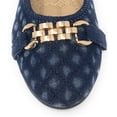 thumbnail image 2 of Victoria K Women's Quilted Denim With Gold Link Ballerina Flats, 2 of 6
