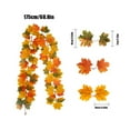 thumbnail image 3 of 3PC 206.4in Fall Maple Leaf Vine Hanging - Warm Autumn Colors for Thanksgiving Festival, Halloween Party & Home Decor in Walls, Handrails, Mantels, Doorways, Windows & Living Rooms, 3 of 5