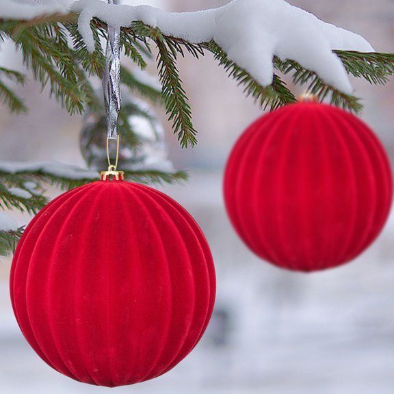 Nightmare Before Christmas Christmas Tree Decoration Pumpkin Flocking Ball Ornaments Hanging Christmas Hanging Props Christmas Gifts 20cm 2pcs Pack Christmas Tree Ornaments
