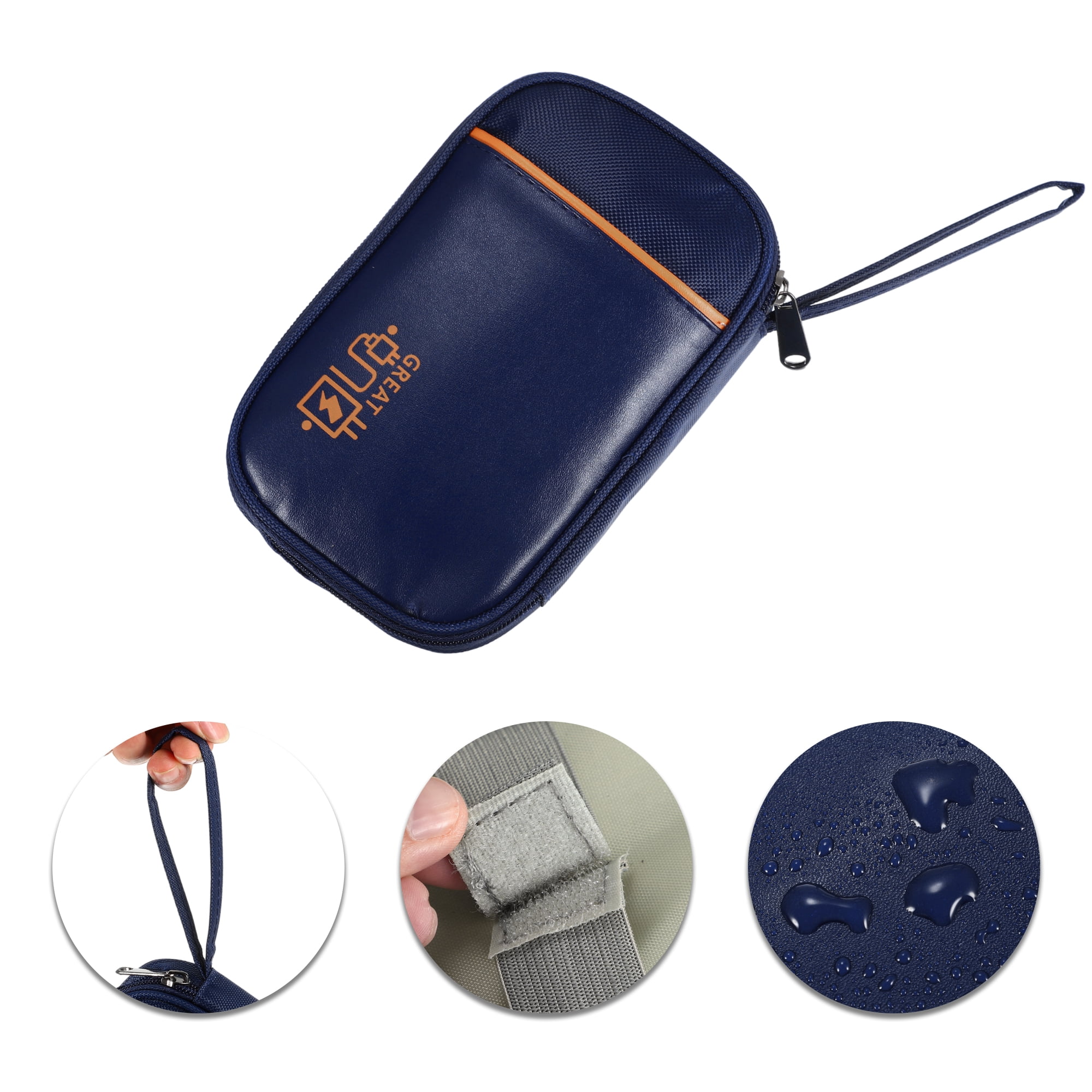 Unique Bargains Electronic Organizer Cable Waterproof Pouch for Accessories Green