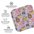 thumbnail image 3 of Lsque Cute Donuts Pattern 4" Drink Coasters Set of 4, PVC Leather Absorbent Coasters, Table Coaster Set Decorative Coffee Cup Coasters Housewarming Gift -Square, 3 of 6