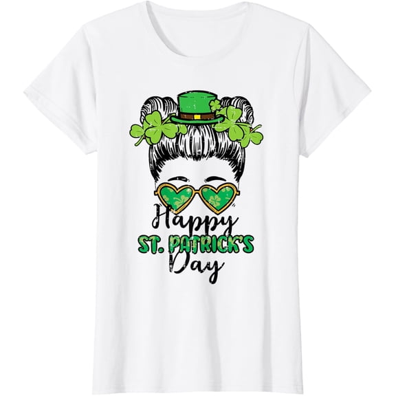 Happy St Patricks Day Bun Saint Paddys Girls Kids Youth Teen T-Shirt