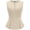 Beige, variant on Women's Summer Vest Tops Business Casual Going Out Outfits Sleeveless Zip Up Dressy Tank Top Suit Waistcoat