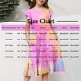 thumbnail image 4 of LLYwey Toddler Girls Flowy Dresses, Girls’ Crew Neck Ruffle Sleeve Summer Dresses with Pocket, Teen Kids Tie Dyed Print Casual Loose Mid-Length A-Line Beach Sundress, Purples, 6T, 4 of 5