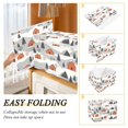 thumbnail image 2 of Yayeee Collapsible Storage Bin with Lid Fabric Closet Decorative Basket with Handles, Orange Cartoon Houses, 2 of 7