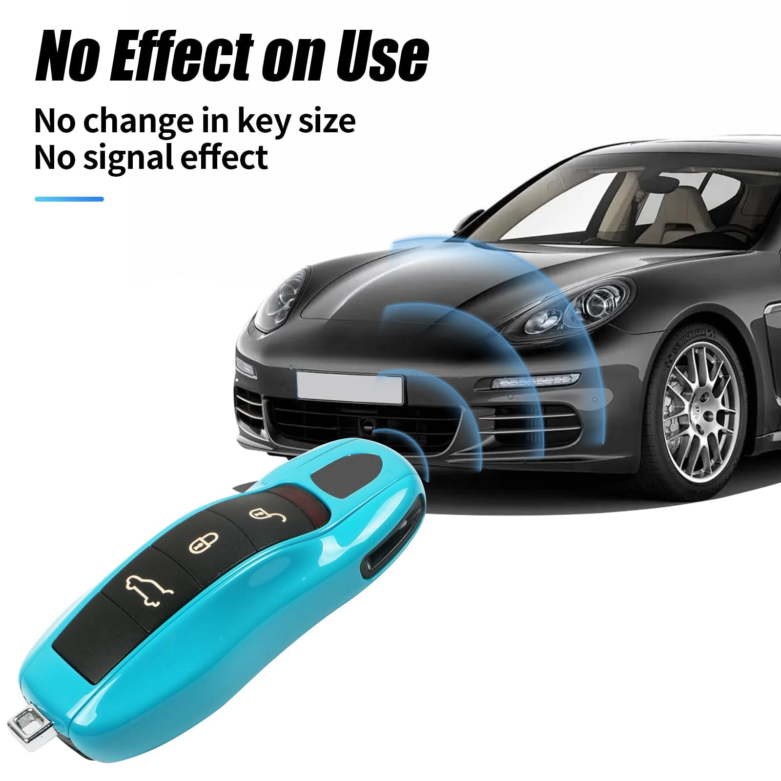 Key Fob Cover Compatible with Porsche Key Shell Key Fob Shell Replacement Compatible with Porsche Cayenne Panamera 911 718 Macan Boxster Cayman
