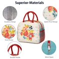 thumbnail image 4 of Lunch Bag Lunch Box for Women Reusable Insulated Lunch Cooler Bags,Large Capacity for Work Travel Picnic,Water-Resistant Pioneer Colorful Floral Lunch Tote Bag Gifts for Woman Mom Red, 4 of 6