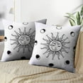 thumbnail image 3 of LALILO Throw Pillow Covers Vintage Elegant Work Moon Sun Night Sky Cushion Cover 18" x 18", 2 Pack, 3 of 6