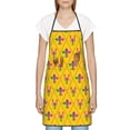 thumbnail image 3 of Pofeuu Mardi Gras Crayfish and Fleur de lis Print Aprons with Pockets, Cute Aprons for Kitchen, Cooking, Server, Barber, Chef Apron, 3 of 7