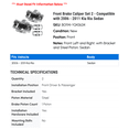 thumbnail image 2 of Front Brake Caliper Set 2 - Compatible with 2006 - 2011 Kia Rio Sedan - Autopart Premium, 2 of 2