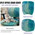 thumbnail image 2 of Office Chair Cover Stretchable Computer Desk Chair Seat Covers 2 Piece Waterproof Swivel Chair Protective Slipcover, 2 of 6