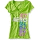 thumbnail image 1 of Aeropostale Womens Glitter Multi 87'shsirt Graphic T-Shirt, Verde, Medium, 1 of 1