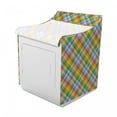 thumbnail image 2 of Plaid Washer Cover, Colorful Summery Classical British Fashion Motifs Abstract Geometric Illustration, Easy to Use Bathroom Accent Fabric, 29" x 28" x 40", Multicolor, by Ambesonne, 2 of 3