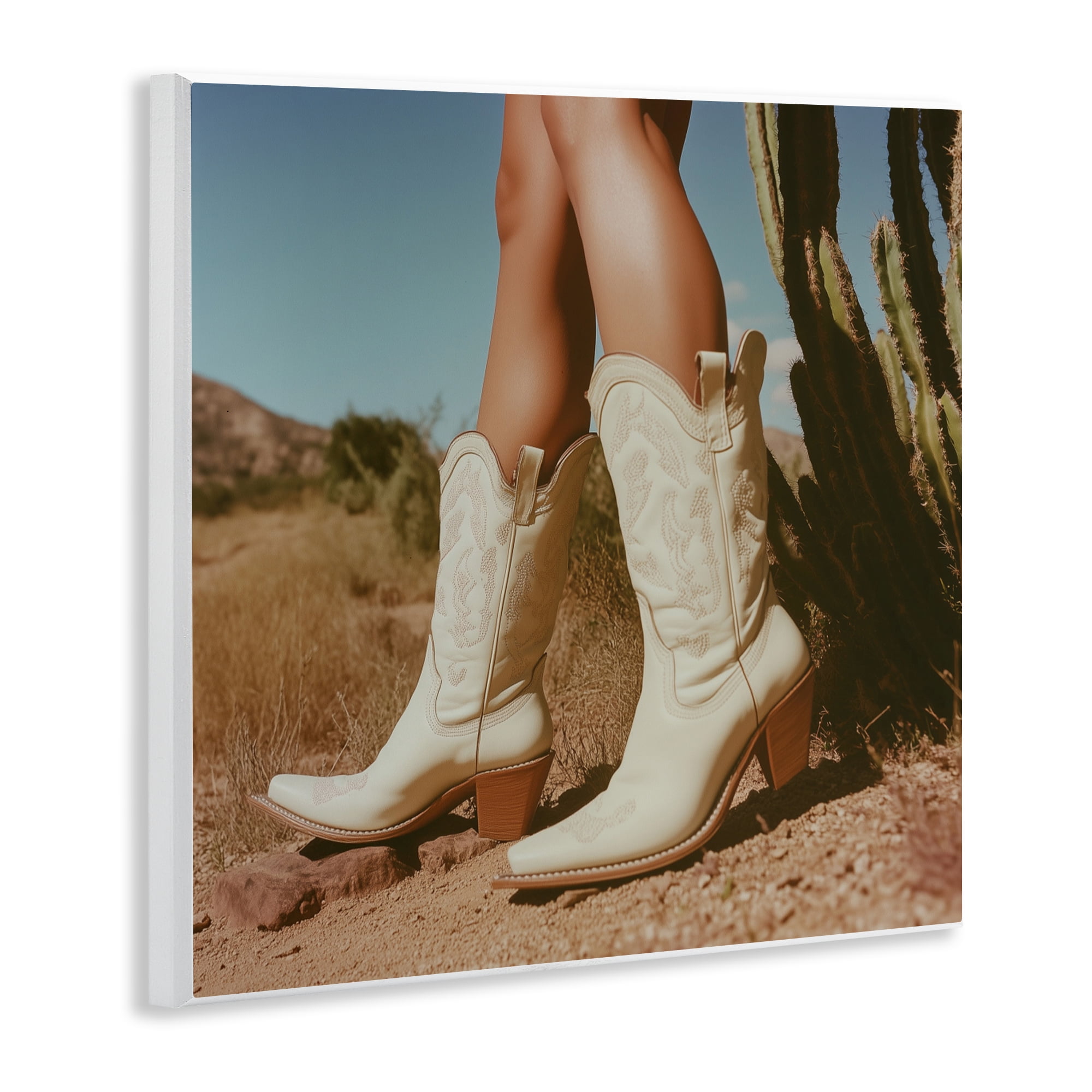 Stupell Industries Desert Boots Step Wall Plaque Art, design by Heidi Kuntz
