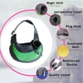 thumbnail image 3 of Bolsa de transporte para perros y gatos, bandolera para perros y gatos, bandolera tipo bandolera, color verde, 3 of 5