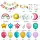 thumbnail image 2 of Conjunto de globos de aluminio para cumpleaños, diseño de escena de fiesta con diseño de arcoíris, puente, nube, sol y luna, 2 of 4