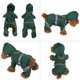 thumbnail image 4 of Abrigo impermeable mediano para perros, chaqueta para gatos con capucha ajustable y tira reflectante, mono para exteriores (verde, S), 4 of 5