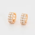thumbnail image 3 of Hermosas Arracadas Con Brillantes Cristales Oro 18K Laminado dorado Unitalla, 3 of 7