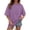 Purple #1, variant on WULMLEO Women's Oversized Crew Neck T-Shirt Casual Soft Cotton Short Sleeve Tops Lightweight Breathable for Summer Daily Wear Lounge Beach Vacation Red M