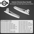 thumbnail image 2 of HUGFEGWE Interior Door Handle Set, Compatible with 2007-2014 Chevy Silverado Tahoe Avalanche Cadillac Escalade GMC Yukon, Chrome Front Inside Left Driver & Right Passenger Side | Replaces#, 2 of 6