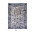 thumbnail image 3 of Contemporary Home Living 2' x 3' Rectangular Floral Scroll Area Throw Rug - Gray and Blue, 3 of 7