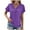 Purple, variant on Women's Tops Short Sleeve V Neck Ruched Summer Shirts Casual Tunic Tshirt Loose Blouses