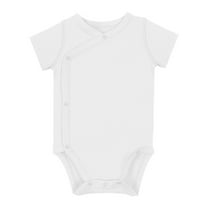 FAOWME Unisex Baby Solid Color Baby Bodysuit Romper Blank For 0 24 Months Boys Girls White 9-12 Months