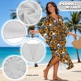 thumbnail image 6 of SEANATIVE Plus Size Kaftan Dress for Women Caftan Beach Cover Up Swimsuit Coverups Stylish Kaftans 2026 Summer Maxi Dress for Hawaii Vacation, Skull Sunflower, 6 of 7