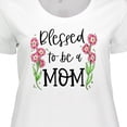 thumbnail image 4 of Inktastic Blessed to Be a Mom Pink Flowers Women's Plus Size T-Shirt, 4 of 5
