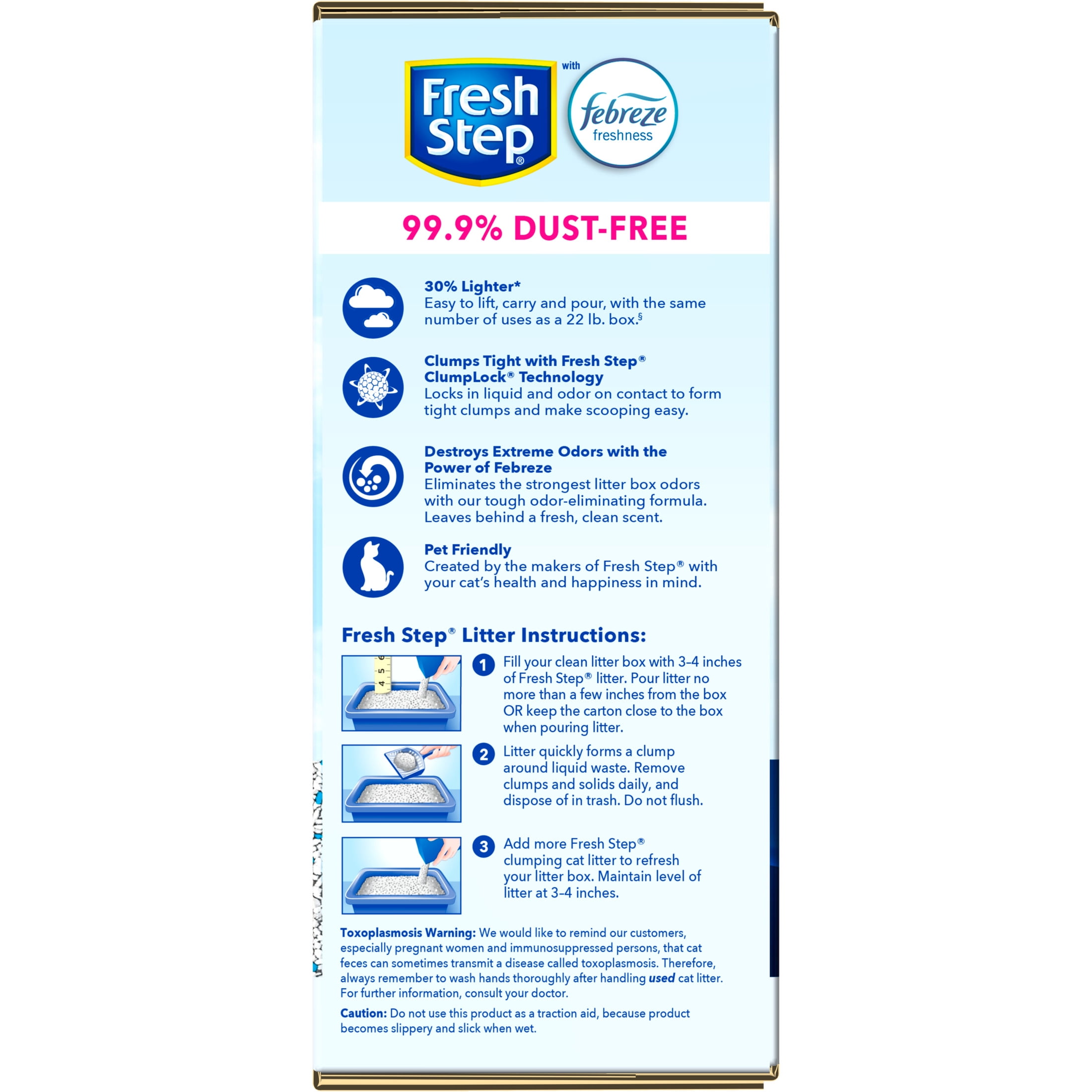 Fresh Step Extreme Lightweight Clean Strong Scented Clumping Cat Litter with Febreze 15.4 lbs Walmart