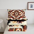 thumbnail image 4 of Orange Southwestern Twin Comforter Set,Tribal Aztec Bedding Set,Geometric Diamond Bedding Comforter Sets,Western Country Vintage Floral Decor Duvet Insert, 4 of 6