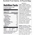 Sunkist Fruit Gems, 5Pound MMF7 Bag