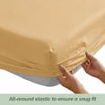 thumbnail image 3 of Elegant Comfort 4-Piece Microfiber Bed Sheet Set, King, Gold - Deep Pocket, 3 of 10