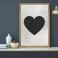 thumbnail image 2 of IDEA4WALL Framed Canvas Wall Art Boho Heart Digital Art Modern Black and White Geometric Illustrations Print Vintage Minimal Wall Decor for Living Room, Bedroom, Office - 16"x24" Natural, 2 of 5