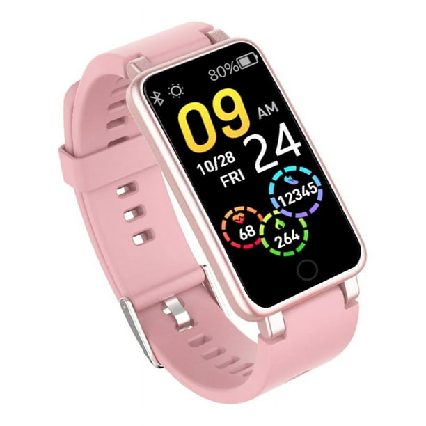 Pulsera inteligente C2plus resistente al agua, batería grande, Bluetooth, contador de pasos, frecuencia cardíaca, presión arterial, oxígeno en sangre, música, clima, pulsera deportiva