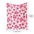 thumbnail image 3 of PEONAVET Valentines Throw Blanket,Soft Flannel Lightweight Throw Blanket for Couch Sofa All Seasons Cozy Warm Blankets for Kids Adults Use On Sofa Couch Bed Office, 3 of 6