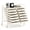 White, variant on imerelez 12-Drawer Rolling Storage Cart - 2-Row 10-Storey, Multicolor Drawers, 4 Wheels (2 Brake), White Frame-Peach
