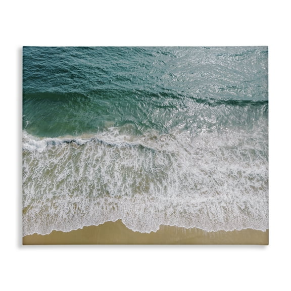 Stupell Industries Coastal Sea Waves Landscape Photography Gallery Wrapped Canvas Art Print Wall Art, 20 x 16