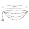 thumbnail image 2 of Cinturones de cadena para mujer, cadena de cintura, cadena de vientre multicapa, cadena de vientre para vestido, 2 of 5