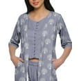 thumbnail image 4 of Moomaya Indian Cotton Slub Womens Palazzo Sets 3 Piece Outfit Dress Ethnic Wear, 4 of 4